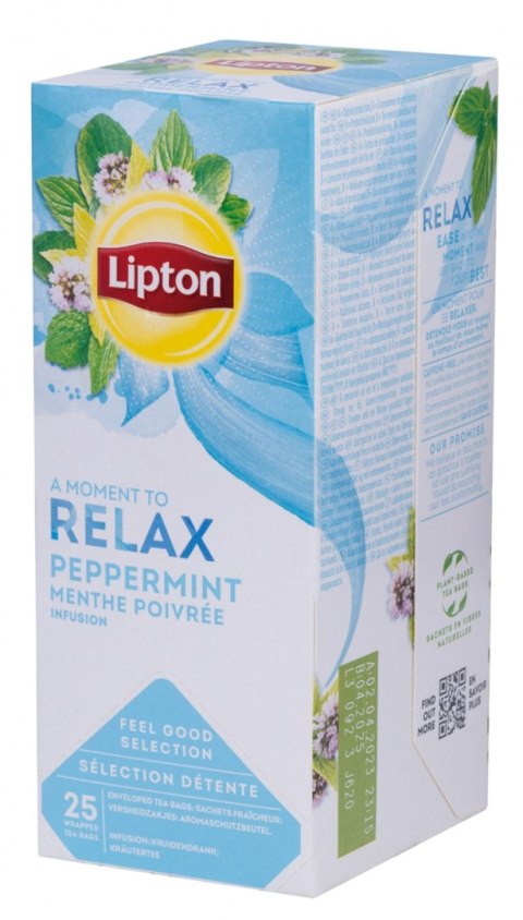 Herbata LIPTON Feel Good Selection, Relax, mięta, 25 kopert