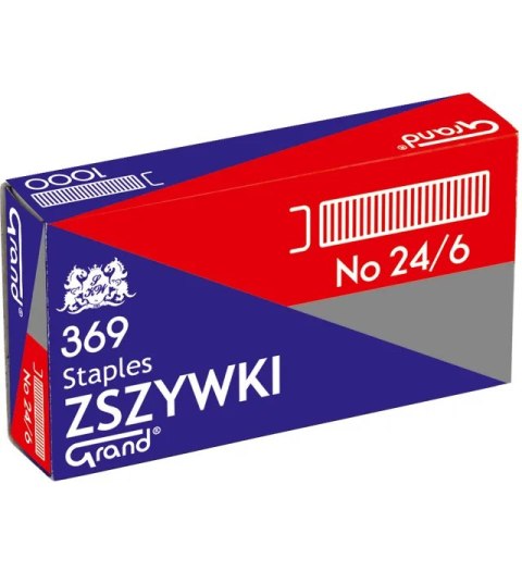 .Zszywki 24/6 GRAND 369 1 op. x 1000sztuk 110-1388