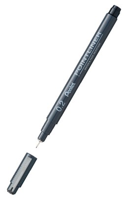 Cienkopis kalibrowany POINTLINER czarny S20P-2A 0,2mm PENTEL
