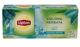 Herbata LIPTON Green Tea, 25 torebek, miętowa