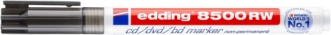 Marker do płyt CD/DVD/BD e-8500 RW EDDING, zmywalny, 1 mm, czarny