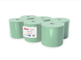 Ręcznik w roli 130/1 (6 rolek) 130m 1warstwa makulatura zielony CLIVER 5982