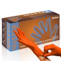 Rękawice nitrylowe bezpudrowe, MAXTER 7.0, 100 szt., rozmiar L, pomarańczowe