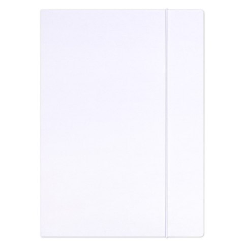 Teczka z gumką OFFICE PRODUCTS Premium, karton, A4, 350gsm, 3-skrz., biała
