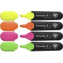 Zestaw zakreślaczy SCHNEIDER Job, 1-5 mm, 4 szt., miks kolorów