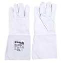 Rękawice spawalnicze DONAU SAFETY DS-WELTIG, TIG, skóra kozia, rozm. 11/XXL, biało-szare