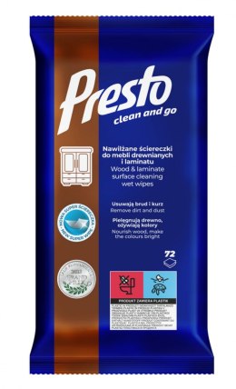 Ściereczki gospodarcze PRESTO, do mebli drewnianych, 72szt., białe