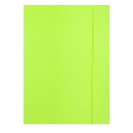 Teczka z gumką OFFICE PRODUCTS, Fluo soft touch, karton/lakier, A4, 320gsm, 3-skrz., mix kolorów