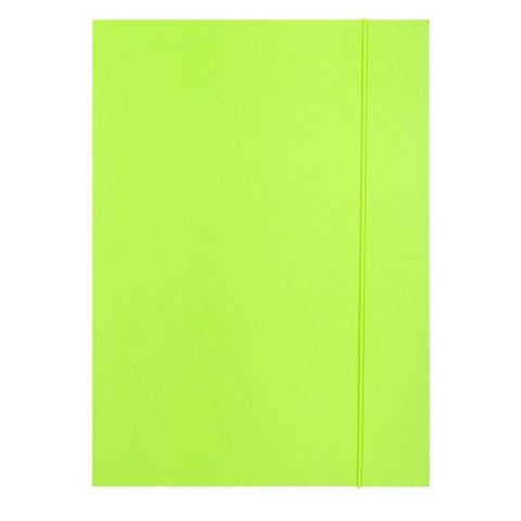 Teczka z gumką OFFICE PRODUCTS, Fluo soft touch, karton/lakier, A4, 320gsm, 3-skrz., mix kolorów