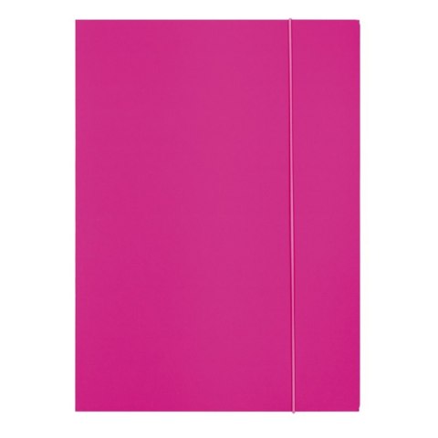 Teczka z gumką OFFICE PRODUCTS, Fluo soft touch, karton/lakier, A4, 320gsm, 3-skrz., mix kolorów