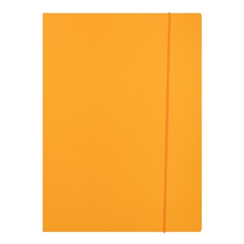 Teczka z gumką OFFICE PRODUCTS, Fluo soft touch, karton/lakier, A4, 320gsm, 3-skrz., mix kolorów