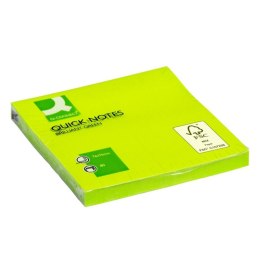 Bloczek samoprzylepny Q-CONNECT Brilliant, 76x76mm, 1x80 kart., zielony