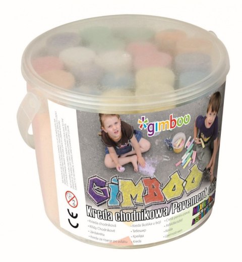 Kreda chodnikowa GIMBOO XXL, w plastikowym wiaderku, 20szt.