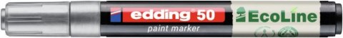 Marker olejowy na bazie wody e-50 EDDING EcoLine, 2-3mm, srebrny