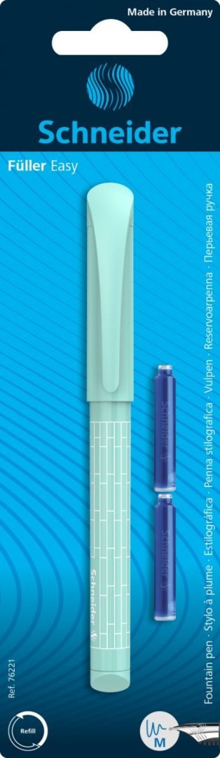 Pióro wieczne SCHNEIDER Easy + 2 naboje, blister, mix kolorów