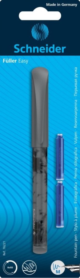 Pióro wieczne SCHNEIDER Easy + 2 naboje, blister, mix kolorów