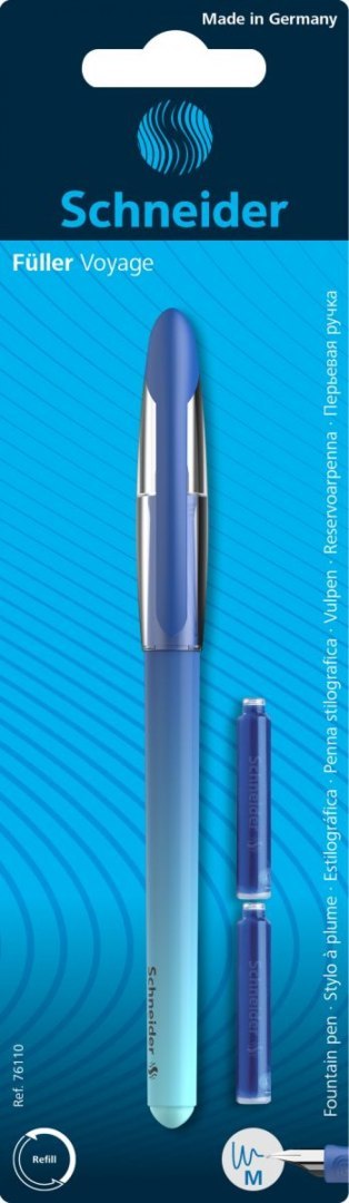 Pióro wieczne SCHNEIDER Voyage M + 2 naboje, blister, mix kolorów