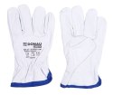 Rękawice robocze DONAU SAFETY DS-DRIVGOAT, driver, skóra kozia, rozm. 7/S, białe