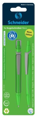 Długopis automatyczny SCHNEIDER Reco, M, blister, mix kolorów neonowych