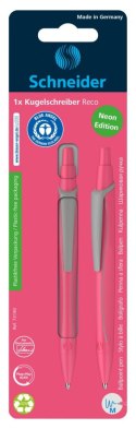 Długopis automatyczny SCHNEIDER Reco, M, blister, mix kolorów neonowych