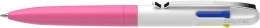 Długopis automatyczny SCHNEIDER TAKE 4 Neon, M, 4 kolory wkładu, różowo-biały