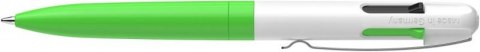 Długopis automatyczny SCHNEIDER TAKE 4 Neon, M, 4 kolory wkładu, zielono-biały