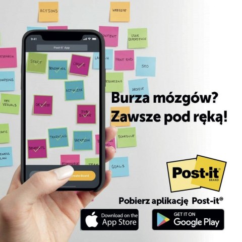 Karteczki samoprzylepne Post-it®, ENERGETIC, 76x76mm, 6x100 kart.