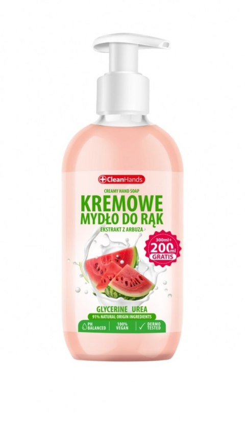 Kremowe mydło w płynie CLEAN HANDS, arbuz 300 ml