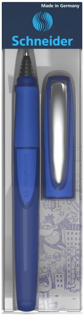 Pióro kulkowe SCHNEIDER Ray, M, pud. plastikowe, niebieskie