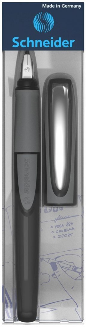 Pióro wieczne SCHNEIDER Ray, L, pud. plastikowe, onyx
