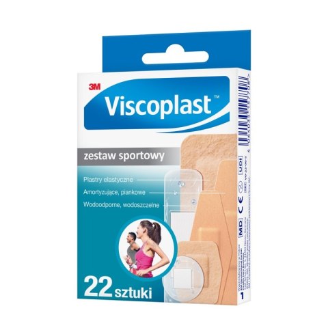 Plastry VISCOPLAST Sportowy, 3 rodzaje, 6 rozmiarów, 22szt.