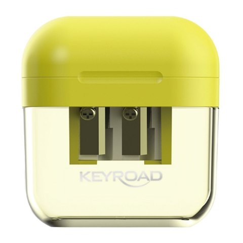 Temperówka plastikowa KEYROAD Jelly Gel, podwójna, blister, transparentna