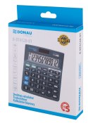 Kalkulator biurowy DONAU TECH, 12-cyfr. wyświetlacz, wym. 140x122x30 mm, czarny