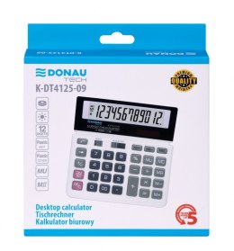 Kalkulator biurowy DONAU TECH, CI-SDC368, 12-cyfr. wyświetlacz, wym. 155x152x28 mm, biały