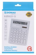 Kalkulator biurowy DONAU TECH, 12-cyfr. wyświetlacz, wym. 190x143x40 mm, jasny szary