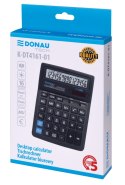 Kalkulator biurowy DONAU TECH, CI-SDC664S, 16-cyfr. wyświetlacz, wym. 190x143x40 mm, czarny