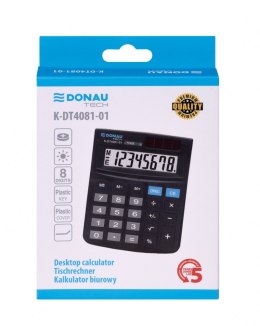 Kalkulator biurowy DONAU TECH, CI-SDC805NR, 8-cyfr. wyświetlacz, wym. 130x104x19 mm, czarny