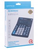 Kalkulator biurowy DONAU TECH OFFICE, CI-CDB1201BK, 12-cyfr. wyświetlacz, wym. 201x155x35mm, czarny