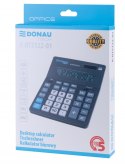 Kalkulator biurowy DONAU TECH OFFICE, CI-CDB1201BK, 12-cyfr. wyświetlacz, wym. 201x155x35mm, czarny