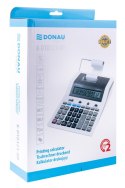 Kalkulator drukujący DONAU TECH, CI-CX123N, 12-cyfr. wyświetlacz, wym. 267x202x77 mm, biały
