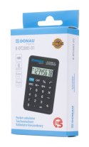 Kalkulator kieszonkowy DONAU TECH, CI-LC310NR, 8-cyfr. wyświetlacz, wym. 114x69x19 mm, czarny