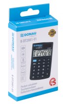 Kalkulator kieszonkowy DONAU TECH, CI-SLD100NR, 8-cyfr. wyświetlacz, wym. 90x60x11 mm, czarny
