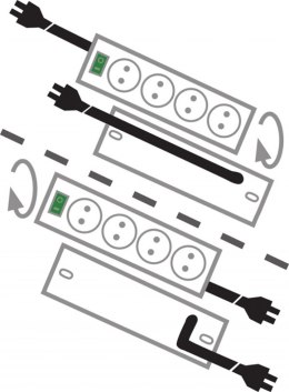 Listwa zasilająca BRENNENSTUHL PRIMERA-LINE, 8 gniazd, 2m, z wył., czarna