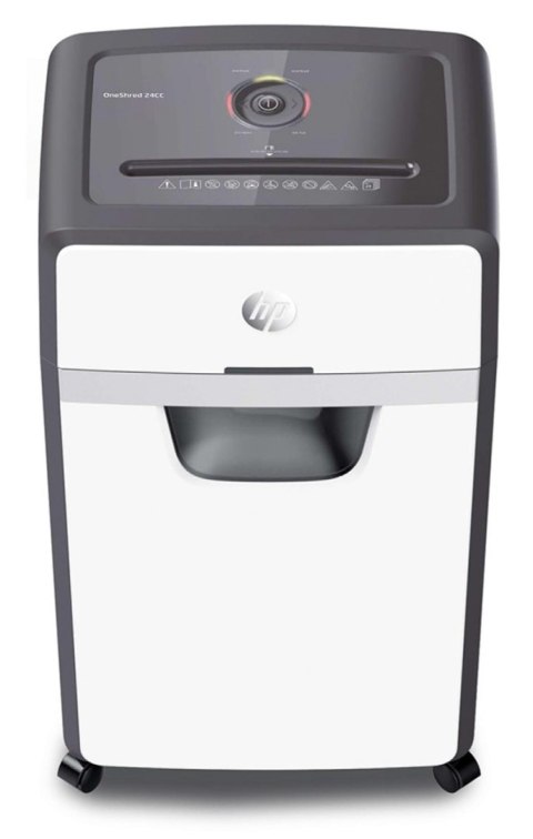 Niszczarka HP ONESHRED 24CC, ścinki, P-4, 24 kart., 30l, jasnoszara