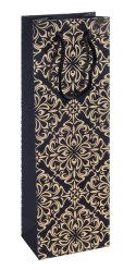 Torebka na alkohol DONAU HOME, laminowana, 12x35,5x8cm, całoroczna, sznurek, mix wzorów