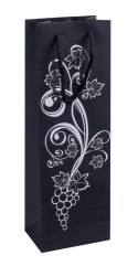 Torebka na alkohol DONAU HOME, laminowana, 12x35,5x8cm, całoroczna, sznurek, mix wzorów