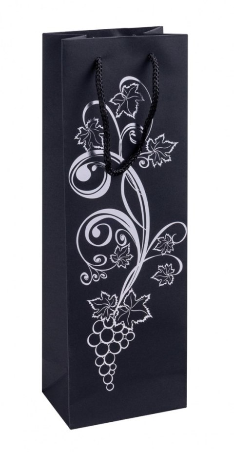 Torebka na alkohol DONAU HOME, laminowana, 12x35,5x8cm, całoroczna, sznurek, mix wzorów