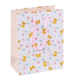 Torebka na prezenty DONAU HOME, laminowana, 18x23x10cm, całoroczna, sznurek, mix wzorów