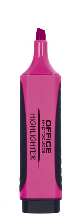 Zakreślacz OFFICE PRODUCTS z gumowym uchwytem, 2-5mm, różowy