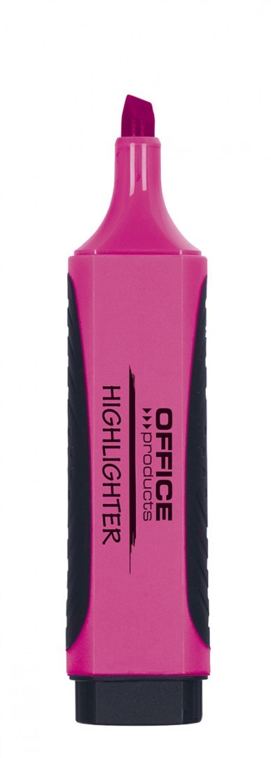 Zakreślacz OFFICE PRODUCTS z gumowym uchwytem, 2-5mm, różowy